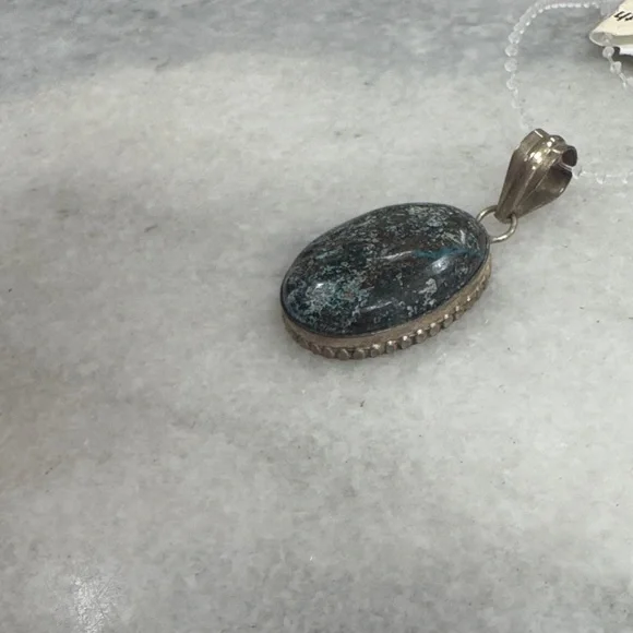 Silver Pendant with Blue Accents - Picture 2 of 3